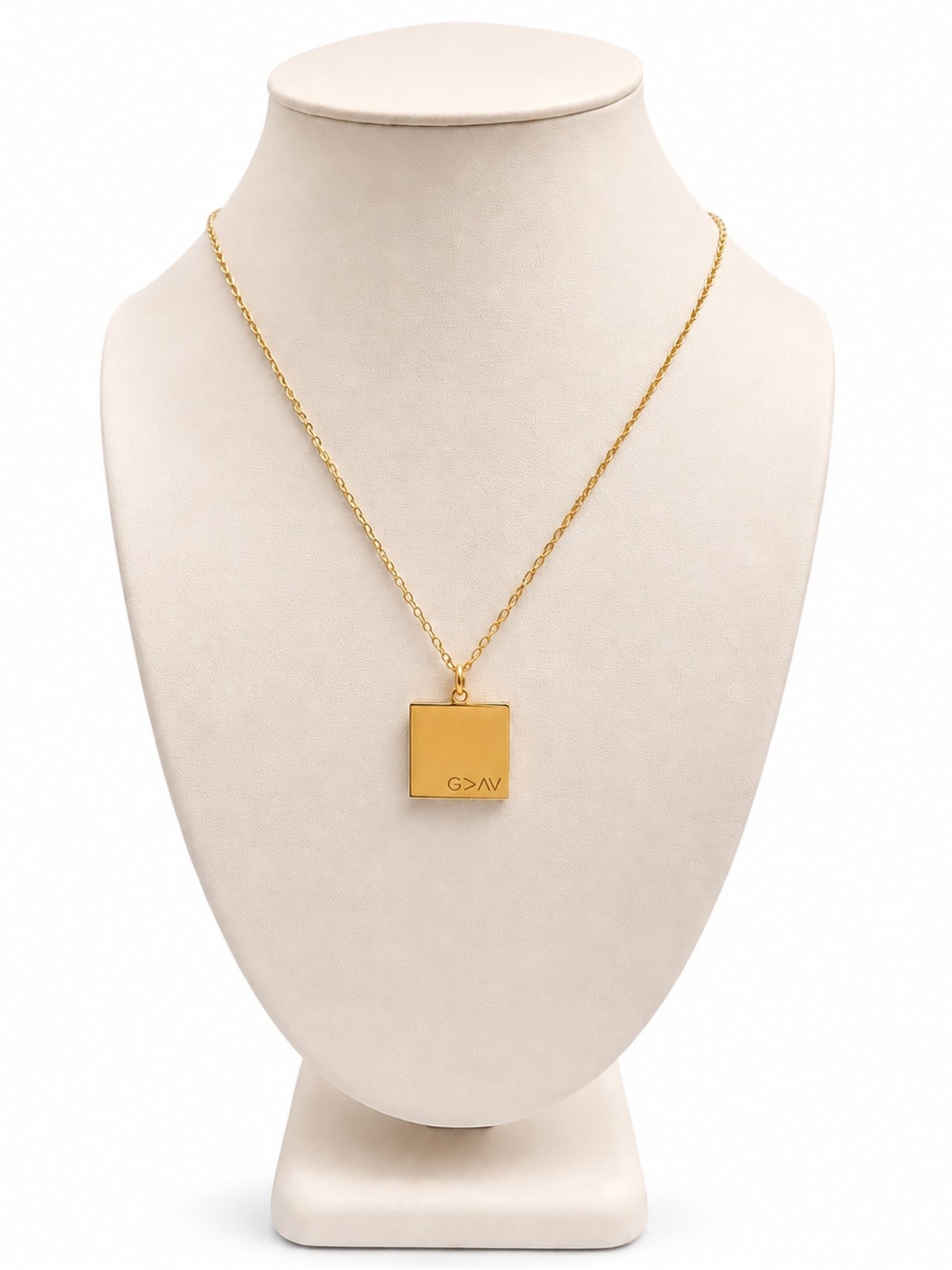 God is greater than the highs and lows G>∧V Faith Necklace | Rare Gold Pendant